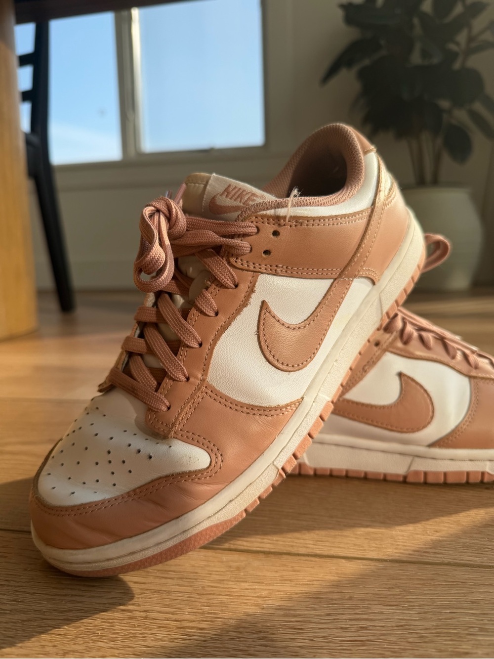Nike Dunk Low in Dusty Rose & White
